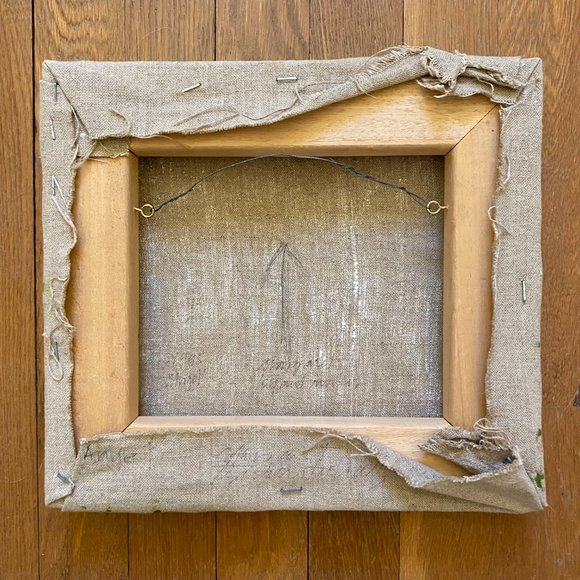 Original abstract oil painting by Margaret Tsirantonakis, "Angel" 1995 11"x10" - Picture 8 of 8